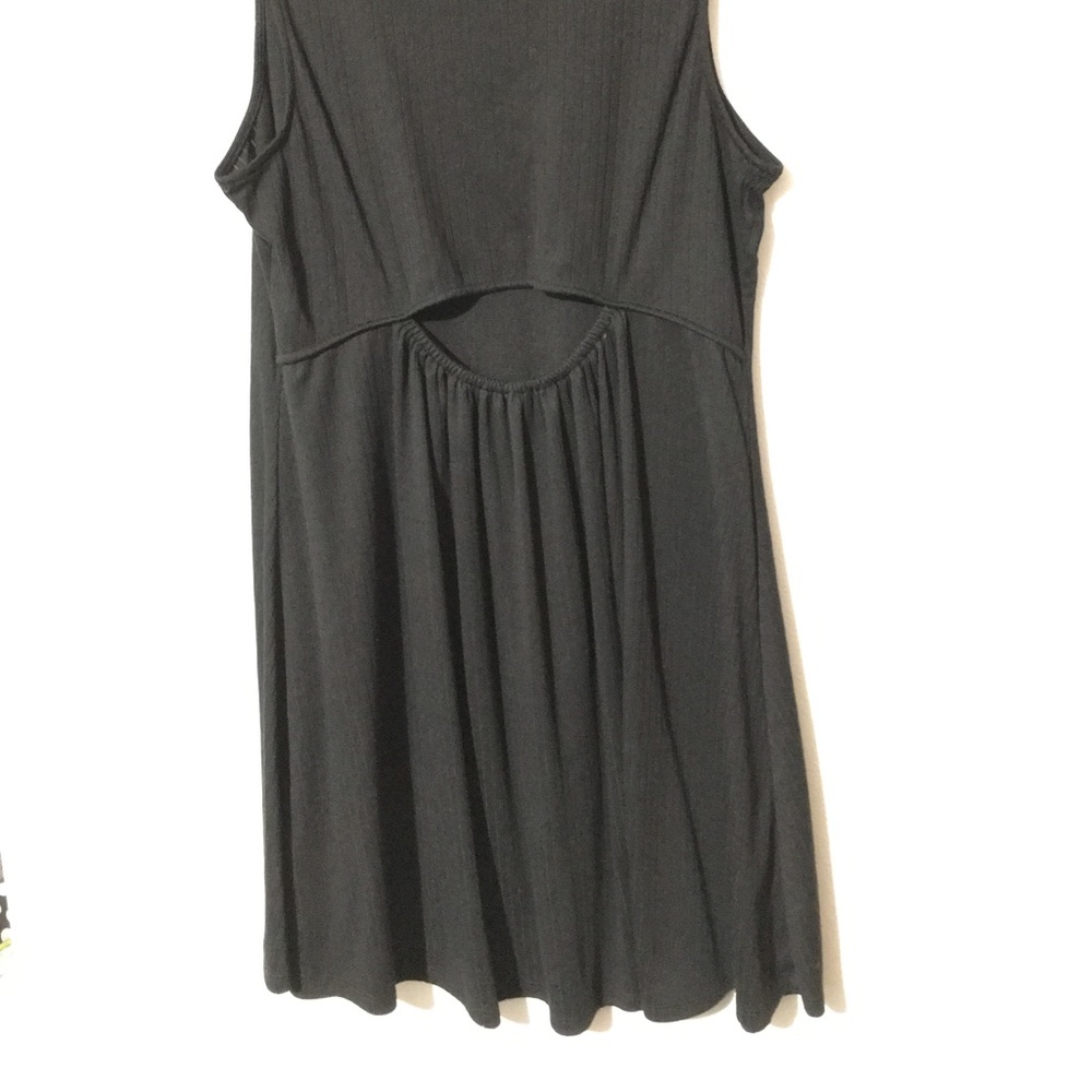 Black high neck dress w/ back cutout